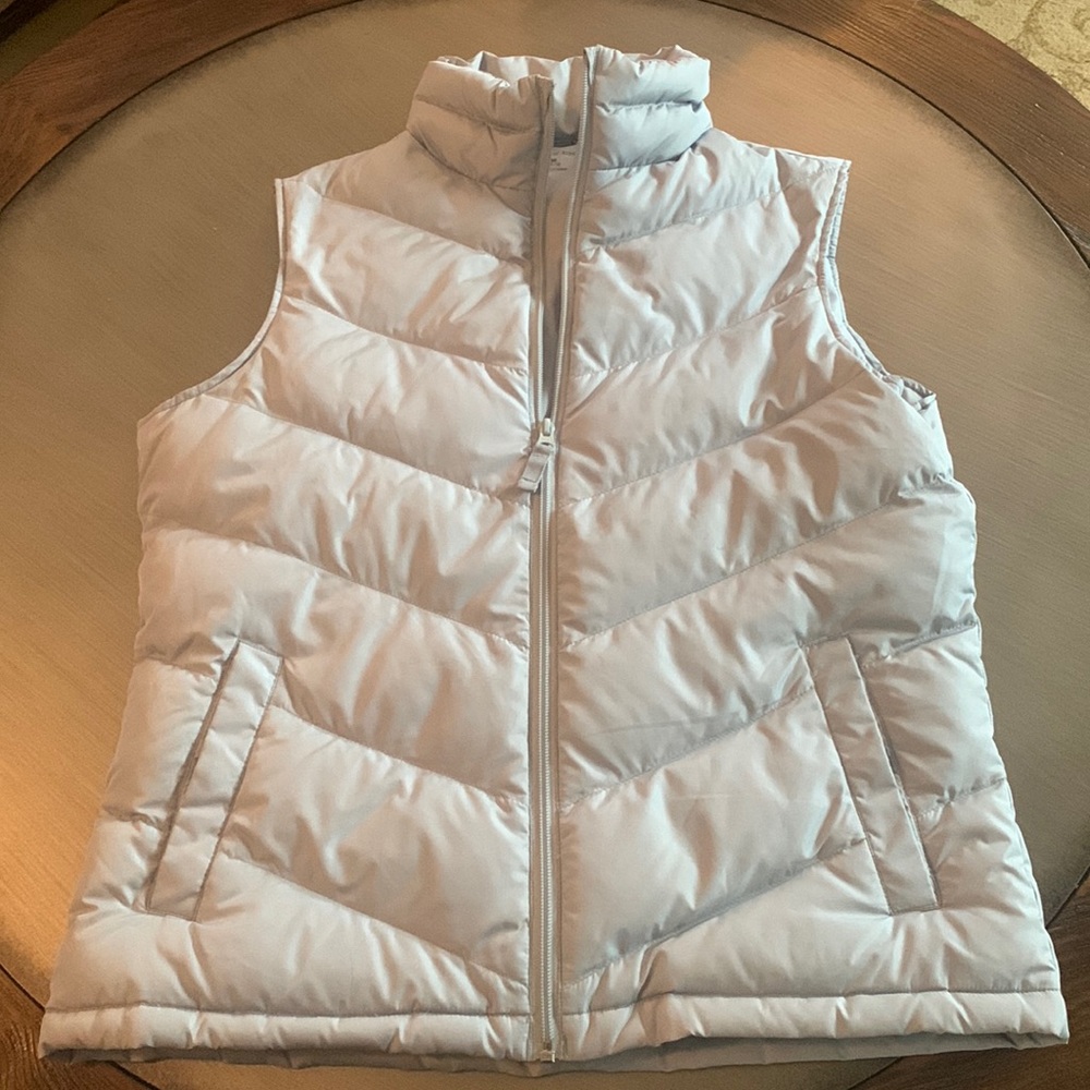 Lands End Gray Puffer Vest